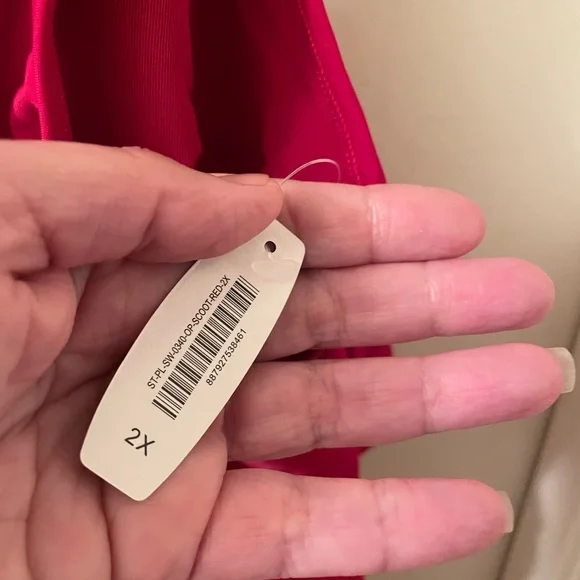 Red Adore Me 1 piece swimsuit. - Picture 5 of 5